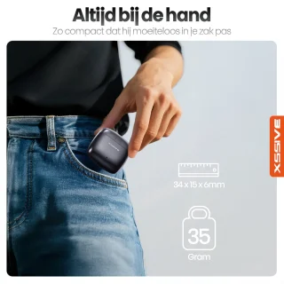 Xssive TWS18 - Bluetooth oordopjes Zwart