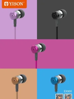 Yison EX900 In-Ear Oordopjes 3.5mm Jack Zwart