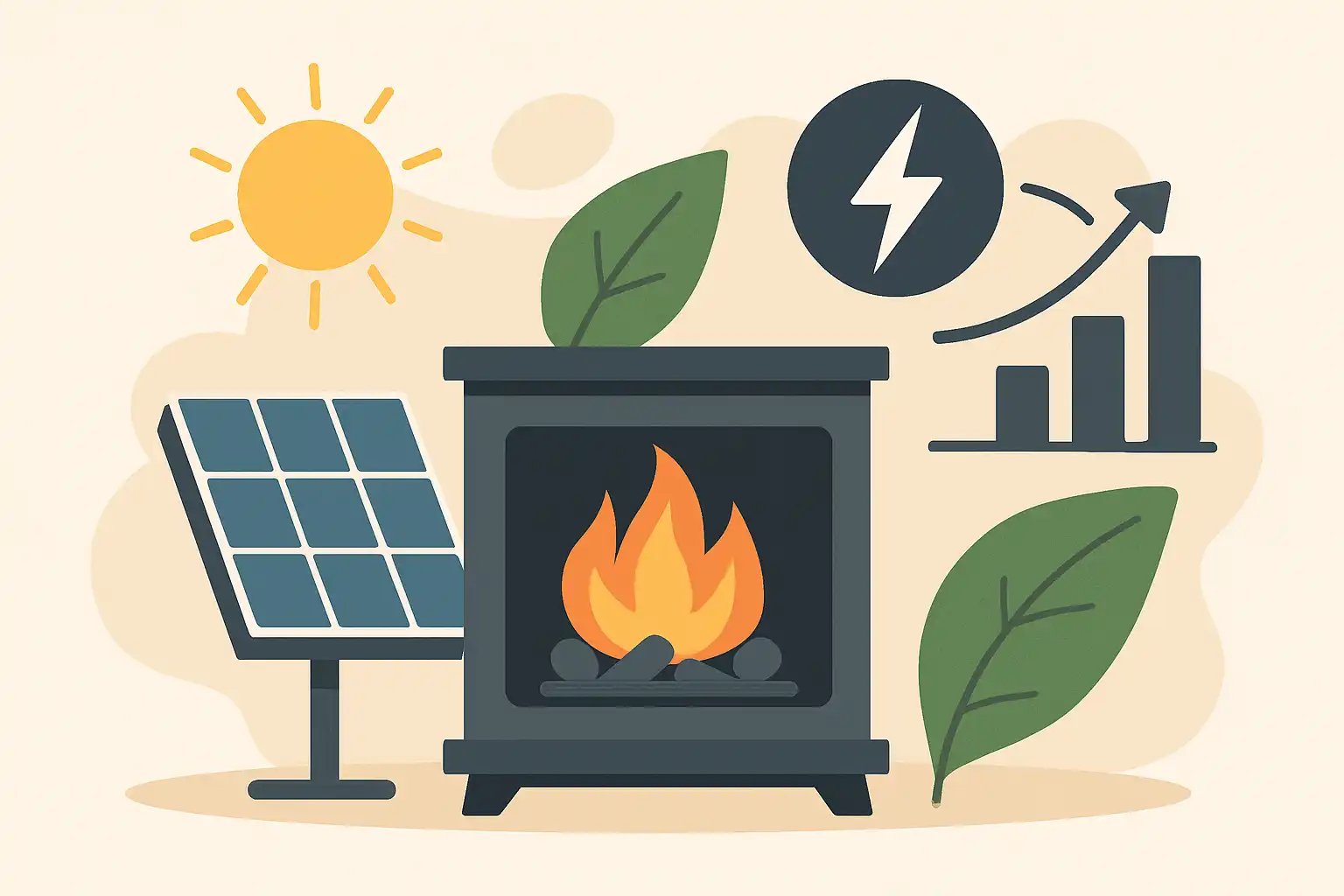 Duurzaam stoken op stroom: zo combineer je je elektrische haard met zonnepanelen en dynamische energiecontracten