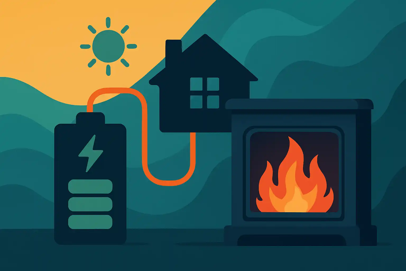 Hoe een thuisbatterij je elektrische haard nóg rendabeler maakt