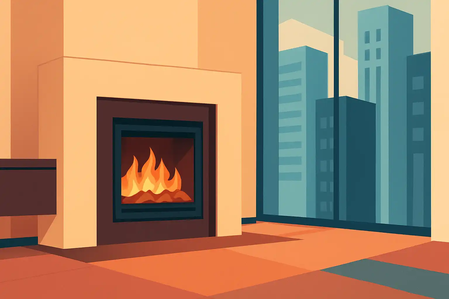 Ingebouwde elektrische haarden in hoogbouw: waarom ontwerpers ze steeds vaker toepassen