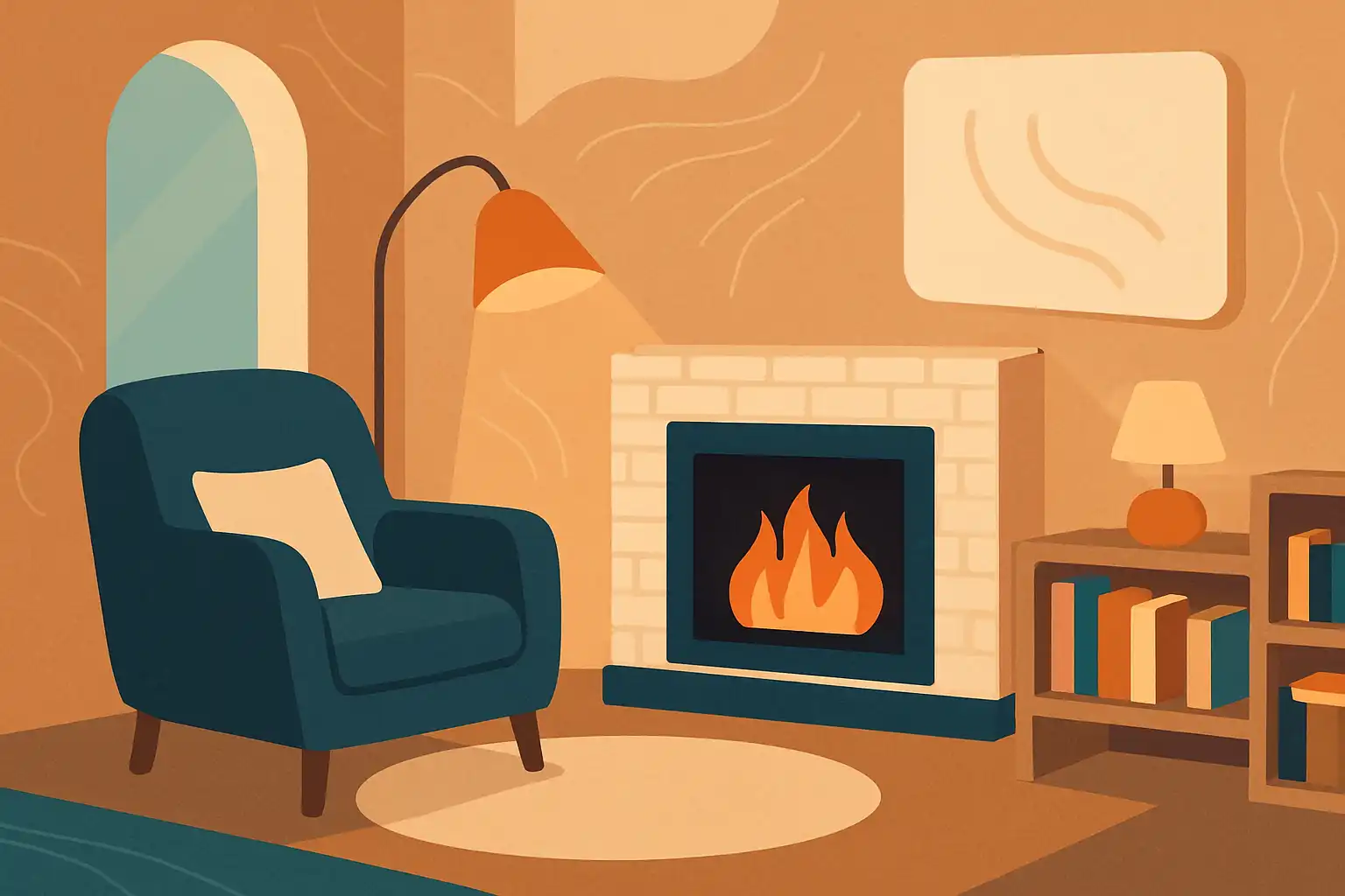 Zo richt je de perfecte leeshoek in rond je elektrische haard: licht, zithoek en akoestiek voor ultieme ontspanning