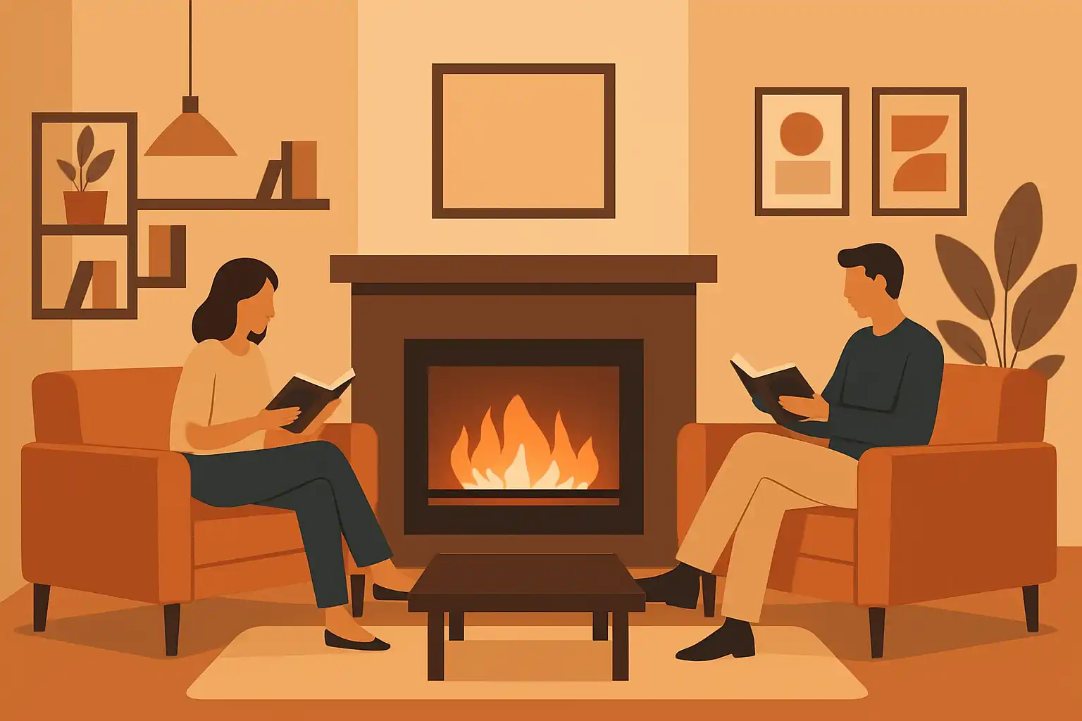 Zo richt je een gedeelde woonkamer in met één elektrische haard: regels, indeling en sfeer voor co‑living