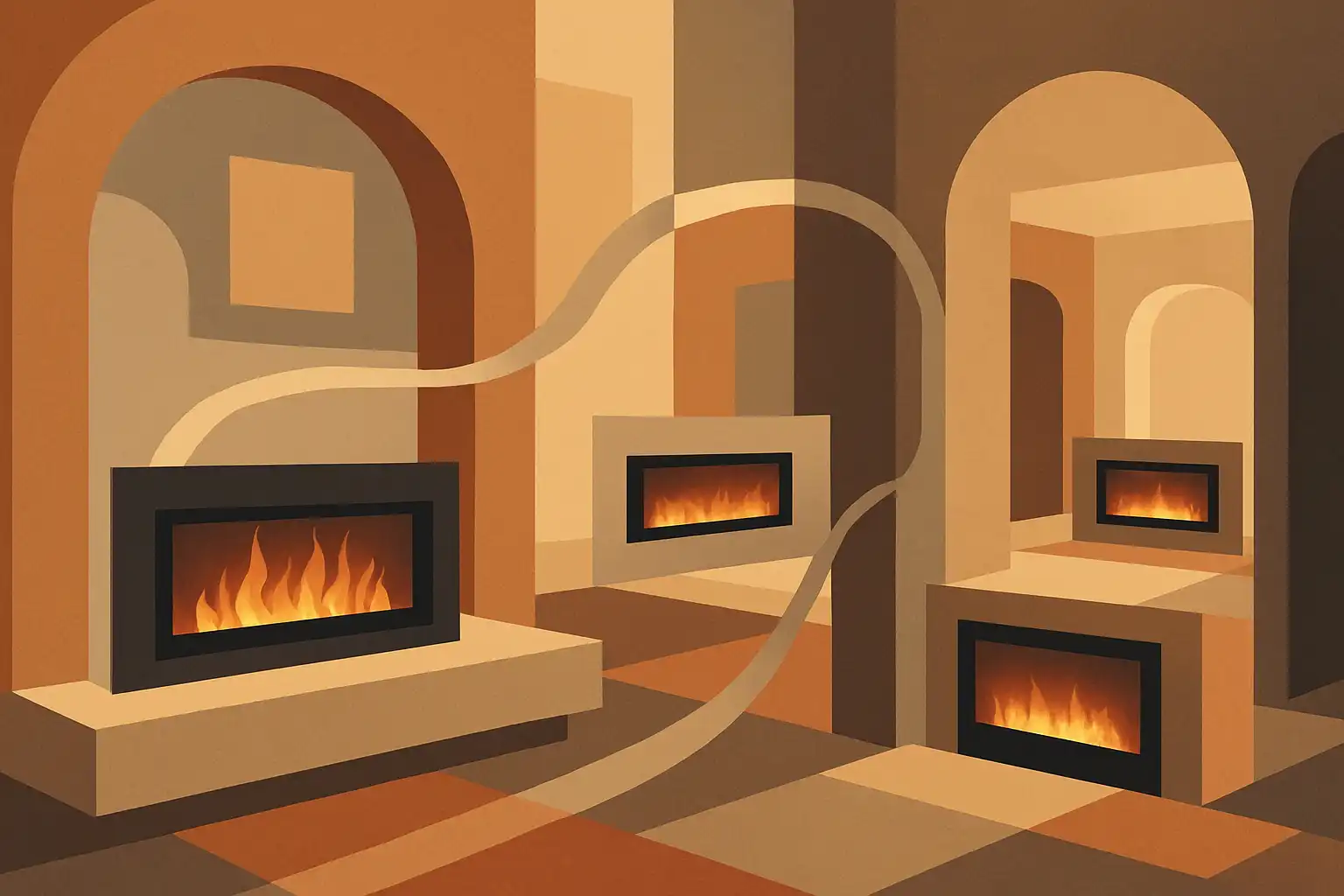 Zo verbind je meerdere ruimtes met elektrische haarden: designtrucs voor een samenhangend huis
