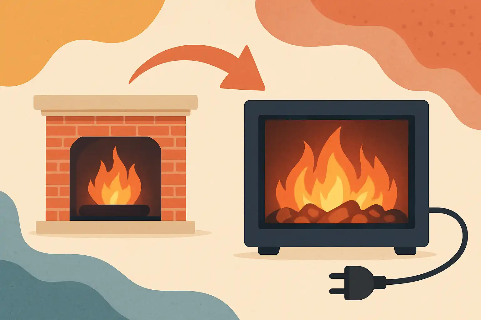 Zo zet je je oude open haard om naar een plug-and-play elektrische inzet zonder breekwerk