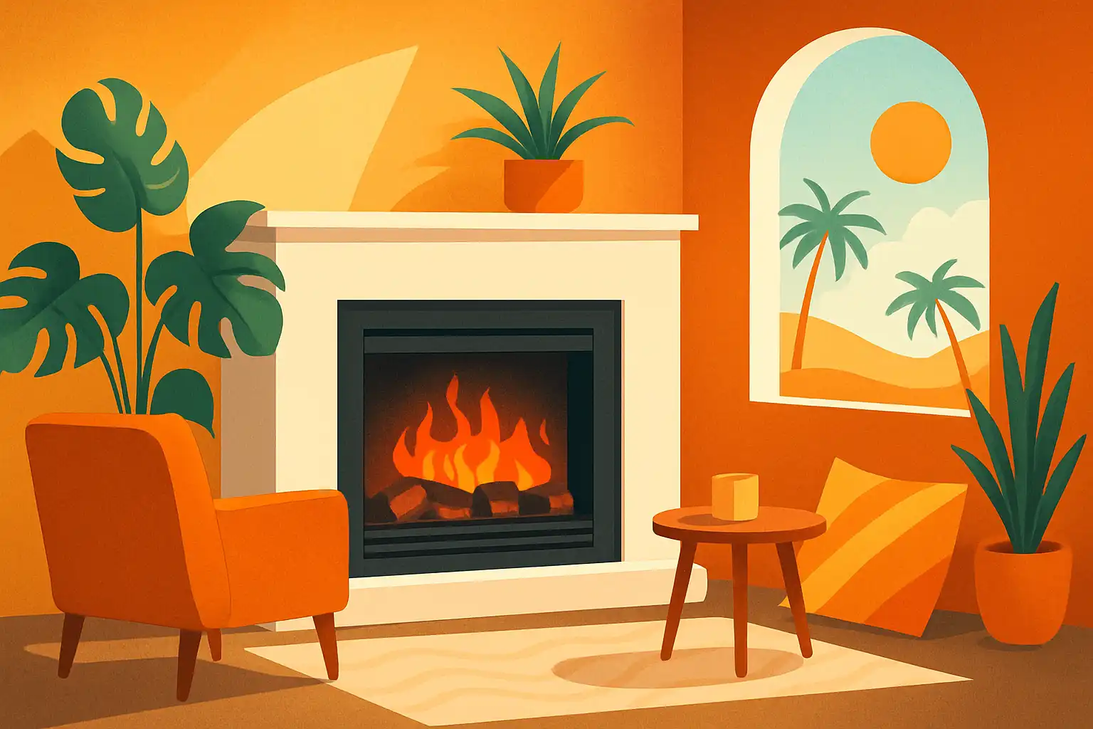 Zomerse sfeer zonder zweet: creatieve manieren om je elektrische haard het hele jaar door te gebruiken
