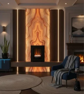 Elektrische Sfeerhaard – HomeByNicole LumiFire™ Zwart – Wandhaard met Realistisch Vlam Effect, Verwarming 900–1800W, Inclusief Witte Kiezelstenen & Grafietschaal – Moderne Wandkachel voor Binnen – 73x60x20 cm – EU-stekker