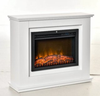Sfeerhaard Elektrisch - Haard met Verwarming - 3D LED-vlameffect - 1000/2000W - Openhaard - Decoratieve Haardkachel - Kachel Vrijstaand - MDF - Wit - 98x27.5x80 cm review