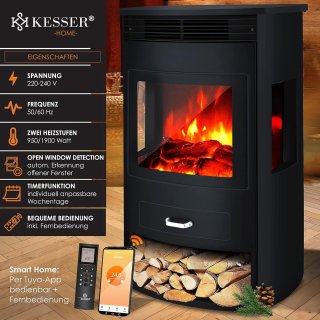 Wat vinden we goed aan de Elektrische Open Haard met Verwarming en Afstandsbediening - Panorama Kijkvenster en LED-vlameffect