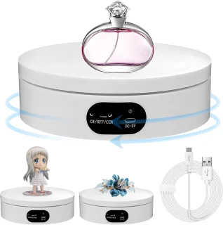 Draaibaar Fotografie Draaiplateau - 360 Graden Presentatiestandaard voor Producten, Sieraden, Horloges, en Cakes