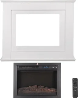 Moderne Elektrische Open Haard met Mobiele Bediening en 13 Kleuren LED