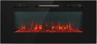 Elektrische Haard met LED-Verlichting - 900/1800 W Verwarming en Weektimer - Wandhaard en Inbouwhaard - Modern Design