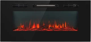 Elektrische Haard met LED-Verlichting - 900/1800 W Verwarming en Weektimer - Wandhaard en Inbouwhaard - Modern Design