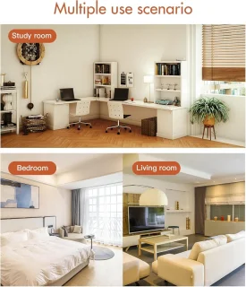 Inbouw Wandhaard met HD-glazen Touchscreen en 9 Kleuren LED-vlam