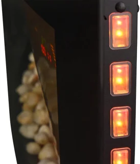 Sfeerhaard Elektrisch - Haard met Verwarming - Wandhaard met LED-vlameffect - 7 Vlamkleuren - 1000/2000 W - Openhaard met Timer, Regelbare Thermostaat - Decoratieve Haardkachel - Kachel - Zwart