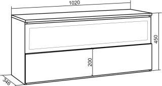Elektrische Haard LED | Decoratief en Hangend | 102x45x35cm | Moderne Stijl | Zwart