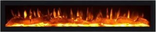 Elektrische Haard LED | Decoratief en Hangend | 102x45x35cm | Moderne Stijl | Zwart