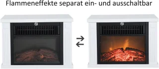Elektrische Kachel Met Vlameffect - 1200 W - Vrijstaand En Modern Ontwerp