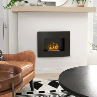 Betaalbare Goederen® elektrische kachel - zwart - hout - sfeerhaard - openhaard kast - winter - gezelligheid - woonkamer - opbergruimte