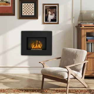 Betaalbare Goederen® elektrische kachel - zwart - hout - sfeerhaard - openhaard kast - winter - gezelligheid - woonkamer - opbergruimte