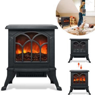 1500W Elektrische haard met ventilatorkachel, Elektrische haardkachel, Elektrisch Torino met LED-haardvlameffect, PTC-Kachel, zwart review