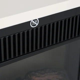 Elektrische haard - Sfeerhaard -Electrische kachel - Vrijstaand - Met verwarming - Compacte kachel - 1200 Watt - Wit