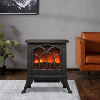 Elegante elektrische open haard met vlameffect en verwarming - 750 W/1500 W, instelbare warmtestanden, ideaal voor sfeerverlichting