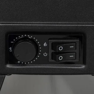 Sfeerhaard Elektrisch - Haard met Verwarming - met LED-vlameffect - 1800 W - Kachel Vrijstaand - Openhaard - Oververhittingsbeveiliging en Laag Geluidsniveau - Zwart