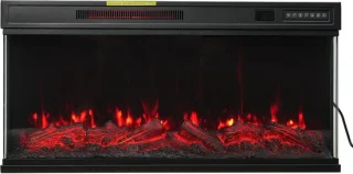 HOMAVO 36'' Elektrische Sfeerhaard - 1000/2000W Elektrische Haard met Verwarming - Twaalf 3D-Vlammenkleuren - Vrijstaande/Inbouwhaard - LED-strip - Timerfunctie - Oververhittingsbeveiliging