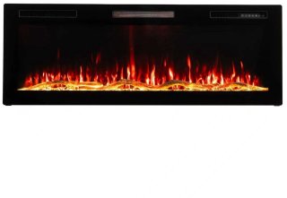 De HOMAVO 50'' Elektrische Sfeerhaard - 1000/2000W Elektrische Haard met Verwarming - App-besturing - Twaalf 3D-Vlammenkleuren - Wand/Inbouwhaard - Timerfunctie - Oververhittingsbeveiliging in één oogopslag