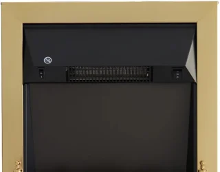 Sfeerhaard Elektrisch - Haard met Verwarming - LED-vlameffect - 1000/2000W - Openhaard - Decoratieve Haardkachel - Kachel Vrijstaand - Goud