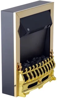 Sfeerhaard Elektrisch - Haard met Verwarming - LED-vlameffect - 1000/2000W - Openhaard - Decoratieve Haardkachel - Kachel Vrijstaand - Goud