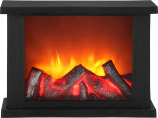 Haard Zwart LED met timer 45 x 20 x 10 cm - De
