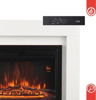 Elektrische open haard met 3D-vlameffect en afstandsbediening - Stijlvolle verwarming met LED-sfeerverlichting