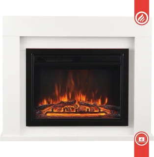 Elektrische open haard met 3D-vlameffect en afstandsbediening - Stijlvolle verwarming met LED-sfeerverlichting