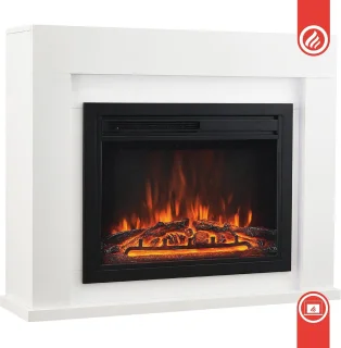 Elektrische open haard met 3D-vlameffect en afstandsbediening - Stijlvolle verwarming met LED-sfeerverlichting