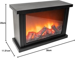 HomeByNicole Mini LED Sfeerhaard “Cosy Glow” – Elektrische Decoratieve Open Haard – Batterij-gevoed – Realistisch Vlameffect – Timerfunctie 6 uur – Compacte Vrijstaande Haard – Zwart – 30x11,5x20 cm review