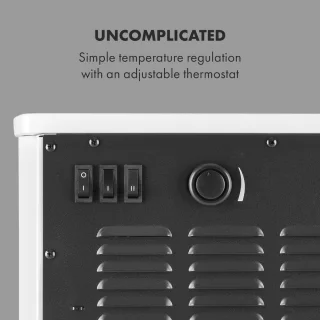 Elegante elektrische haard met panoramavenster en instelbare verwarming