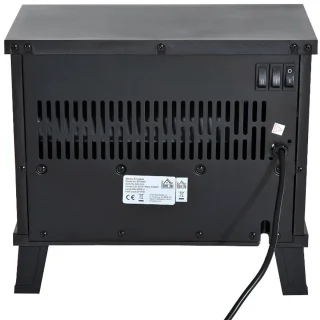 Sfeerhaard Elektrisch - Haard met Verwarming - 600/1200W - Kachel Vrijstaand - Openhaard - Metaal - Zwart - 34x17x31cm