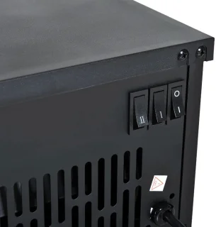 Sfeerhaard Elektrisch - Haard met Verwarming - 600/1200W - Kachel Vrijstaand - Openhaard - Metaal - Zwart - 34x17x31cm