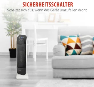 Kachel en Ventilator met Afstandsbediening - Oscillerende Torenventilator voor Verwarming en Verkoeling - Instelbare Temperatuur van 15 tot 35°C