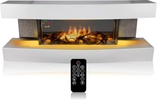 Elektrische Sfeerhaard met Schouw 2000W - Vrijstaande Kachel met Afstandsbediening en LED Vlammen