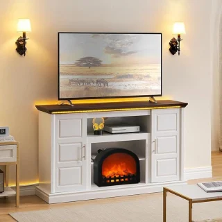 Decoratieve vrijstaande open haard met vlameffect LED-lamp voor binnen en buiten