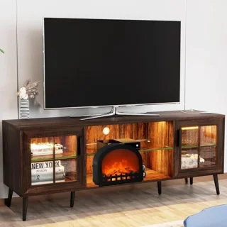 Decoratieve vrijstaande open haard met vlameffect LED-lamp voor binnen en buiten