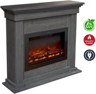 Xaralyn Flex EFL-HLZ elektrische open haard - Witte houten haardombouw - 1500 watt verwarming - afstandsbediening