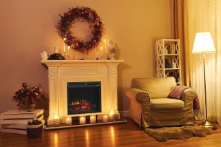 Elektrische Inbouwhaard met Optiflame Vlameffect en Afstandsbediening – 1400W Verwarming