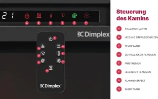 Elektrische Inbouwhaard met Optiflame Vlameffect en Afstandsbediening – 1400W Verwarming
