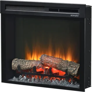 Elektrische Inbouwhaard met Optiflame Vlameffect en Afstandsbediening – 1400W Verwarming