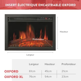 Elektrische Inbouwhaard met Verlichting en Verwarming - LED Vlameffect, 2000W