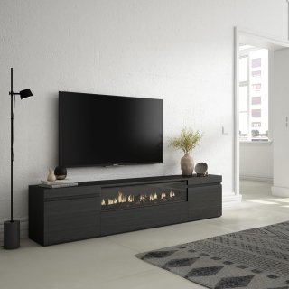 Wat vinden we goed aan de Moderne TV-meubel met Elektrische Open Haard voor TV's tot 80 inch - 200 x 45 x 35 cm
